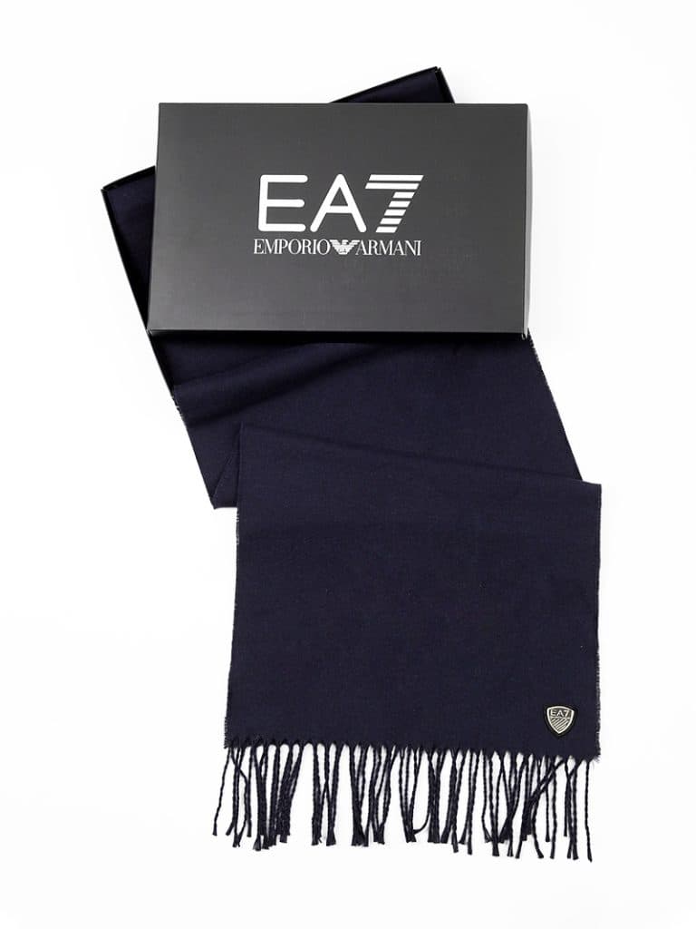 Striped Polo Shirt Navy M Back 1